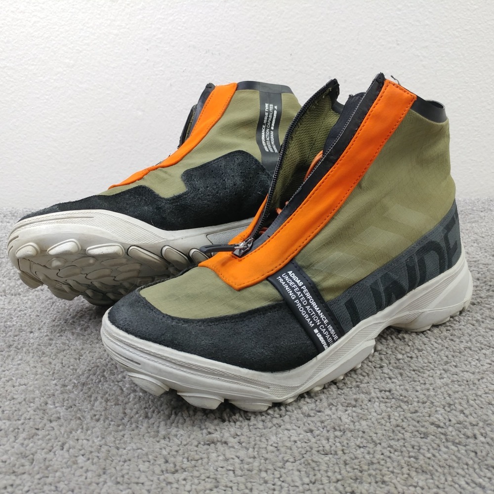 Adidas X UNDEFEATED GSG9 Mens 7.5 Hiking Zip Up Olive Cargo Sneakers G26650
